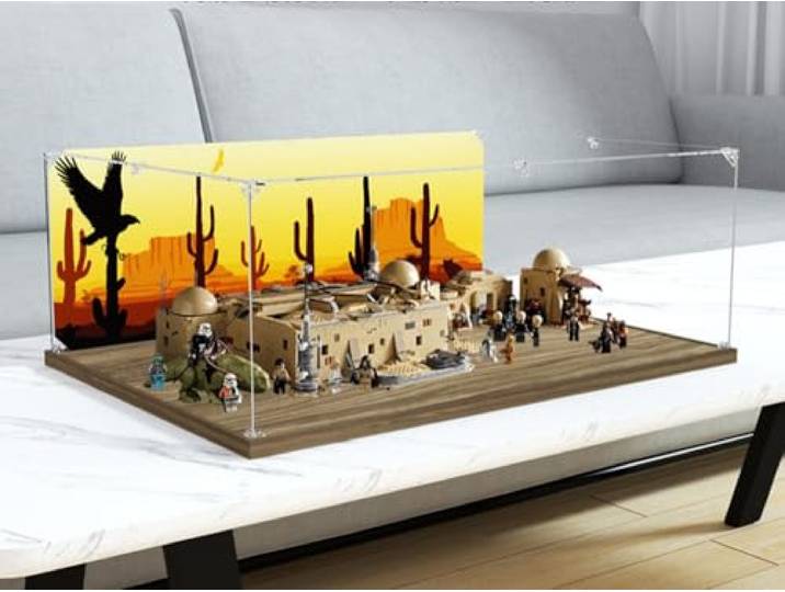Caikbms Acryl Vitrine Kompatibel Mit Le-go Mos Eisley Cantina 75290, Staubdichte Acryl-Modellbox Für 42099-Sammelbox (Nur Vitrine, Set Nicht Enthalten) A,3mm