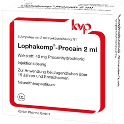 LOPHAKOMP Procain 2 ml Injektionslösung 2% 5X2 ml