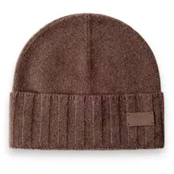 Hackett London für Herren. HM0400107 Kaschmirmütze Braun (OSFA), Lässig, Cachemir