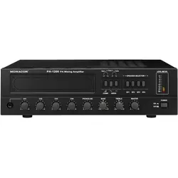 Monacor ELA-Verstärker PA-1200 120 W 3 (Verstärker), Stereoverstärker, Schwarz