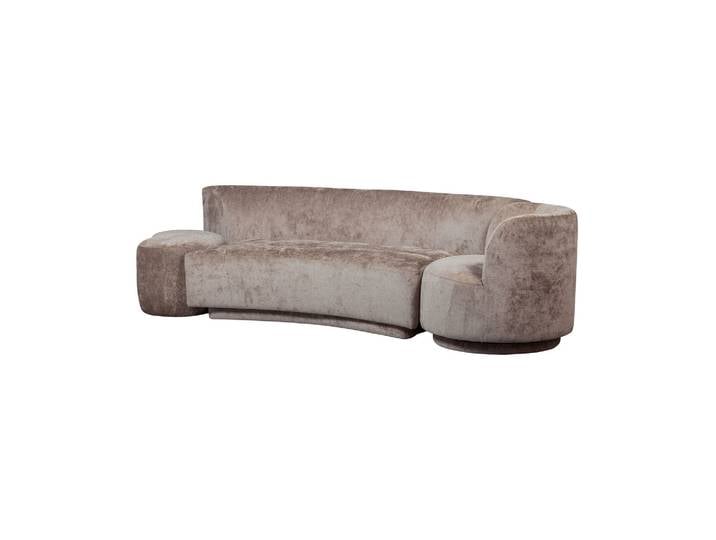 Ensemble canapé modulaire 270 cm chenille taupe POPULAR
