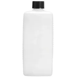Leere 500 ml HDPE Kunststoff Vierkant-Flasche inkl. schwarzem Verschluss - 1 Stück