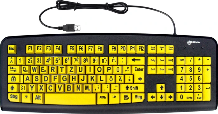 Geemarc Tastatur mit großen Tasten (g) + großer Schrift (sw)