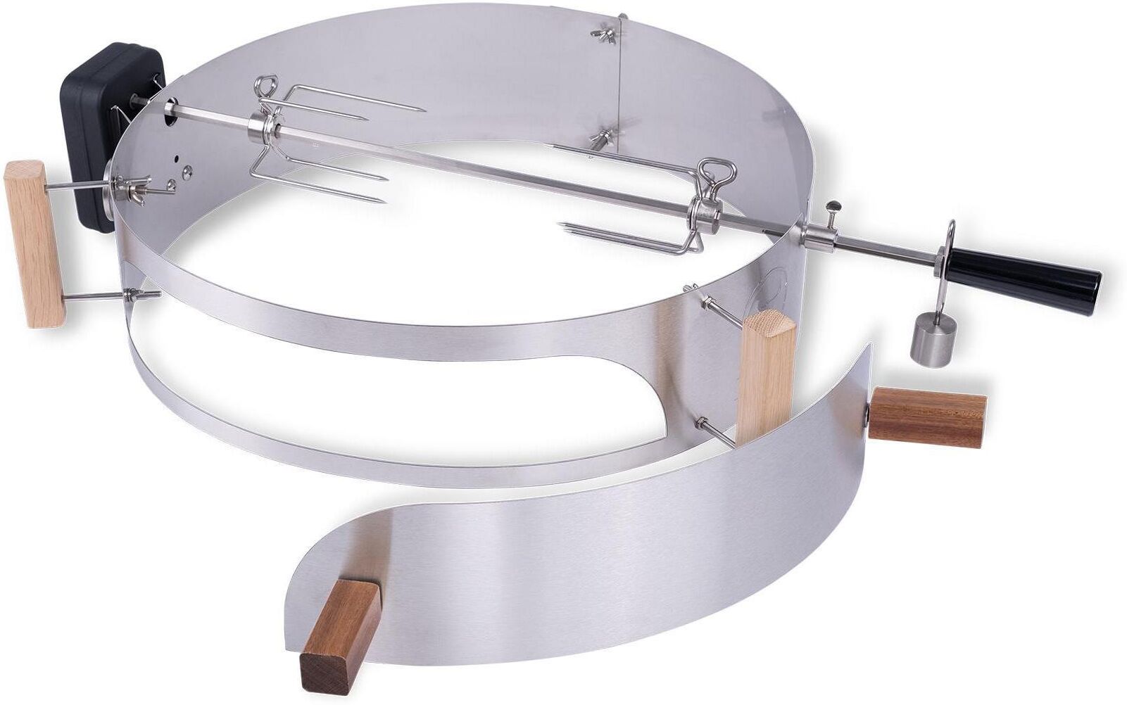 Grillplattenaufsatz "Grillaufsatz Rotisserie Ø 57 cm", silber (grau), Backbleche, Grillplattenaufsatz grau Einheitsgröße