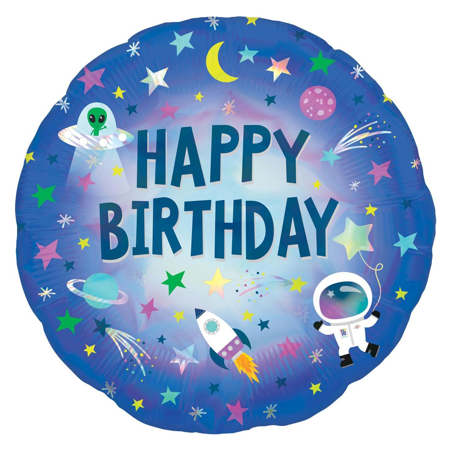 Amscan Ballon Happy Birthday dans l'espace (5x) (4131001)