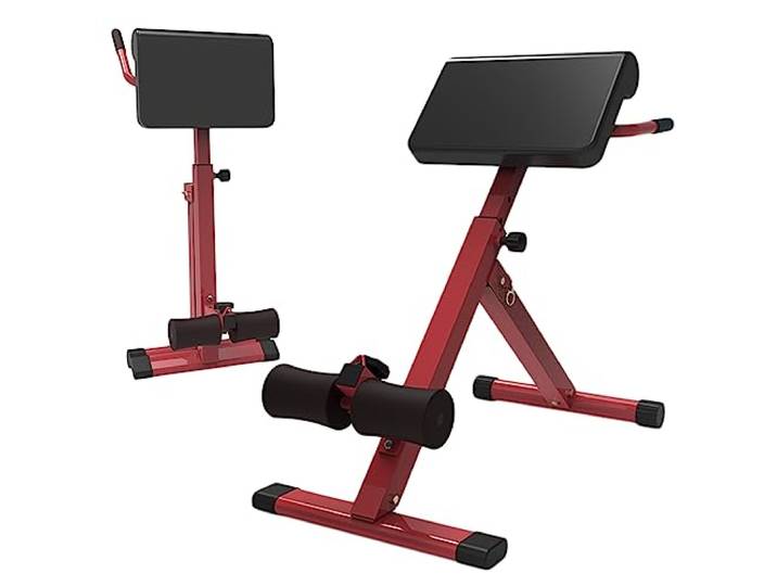 Rückentrainer Römischer Hyperextension-Stuhl für Heim-Fitnessstudio, zusammenklappbarer römischer Stuhl, Trainingsgerät für den unteren Rücken/Bauchmuskeln/Gesäßmuskeln/45-Grad-Hüftverlängerung ( Colo