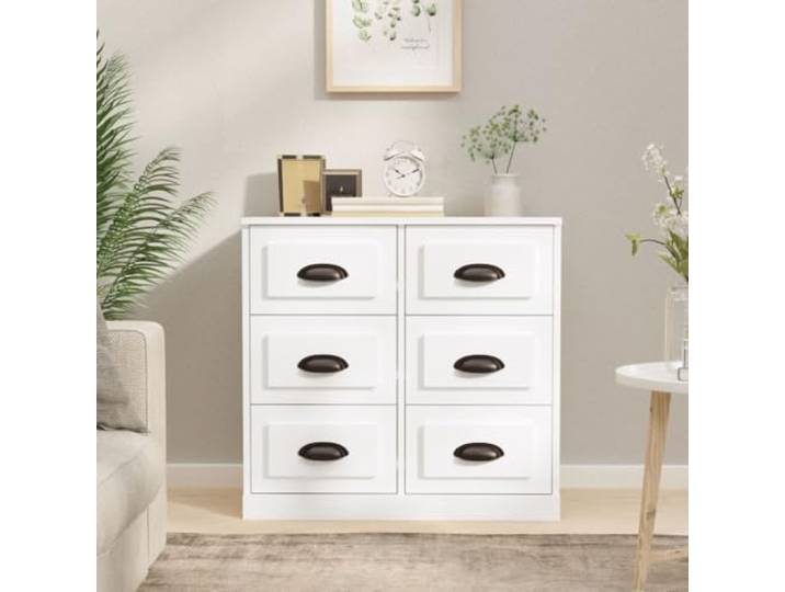 HEFZGDB Klassisches Sideboard mit zeitlosem Design aus Holzwerkstoff und glatter Oberfläche bietet viel Stauraum für Alltagsgegenstände und eignet Sich zur Aufbewahrung und Präsentation