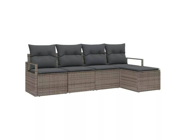VidaXL - Gartengarnitur poly-rattan, One Size, Grau