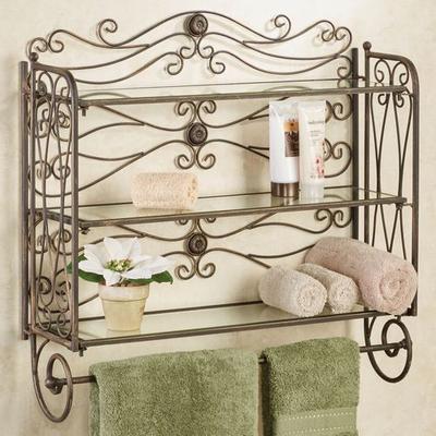 Touch of Class Kadalynn Wall Shelf with Towel Bar Antique Bronze , Antique Bronze