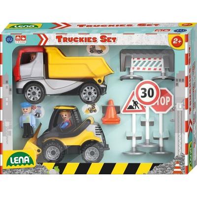 LENA 1638 - Truckies Set Baustelle, Baustellenfahrzeuge ab 2 Jahren
