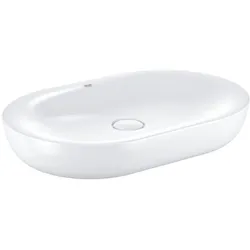 Grohe Essence Keramik Aufsatzwaschtisch 3960800H 60cm, alpinweiß PureGuard, mit Ablaufventil