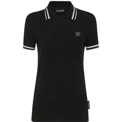 PLEIN SPORT Kurzarm-Poloshirt, Größe XS in Schwarz 02