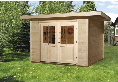 Gartenhaus weka Argosa 179 mit Fußboden 354 x 311 cm natur