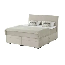 Boxi Boxspringbett mit Bettkasten Boxi Urban , beige , Maße (cm): B: 180 H: 125