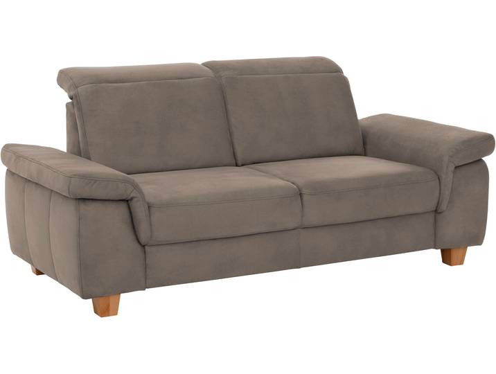 2,5-Sitzer Sofa, Luxus-Microfaser Florence, Braun savannah, 193×96 cm, Federkern, Klassisch, Home-affaire
