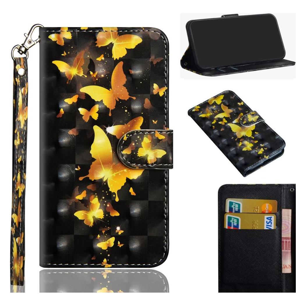 Cover-Discount Galaxy S20 FE - Etui Glitzer Effekt Schmetterling gold (Samsung Galaxy S20 FE) (101230679A)