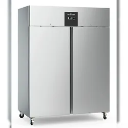 Kühlschrank Edelstahl 2 Türen 1200L - Statische Kühlung mit Ventilator, LED-Beleuchtung, verschließbar - Ecofrost - Combisteel