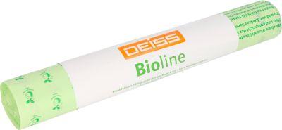 DEISS Bioline Bioabfallsäcke, Biofolie Ecovio, natur, B 650+550 x H 1350, 120 Liter, 100 Stück