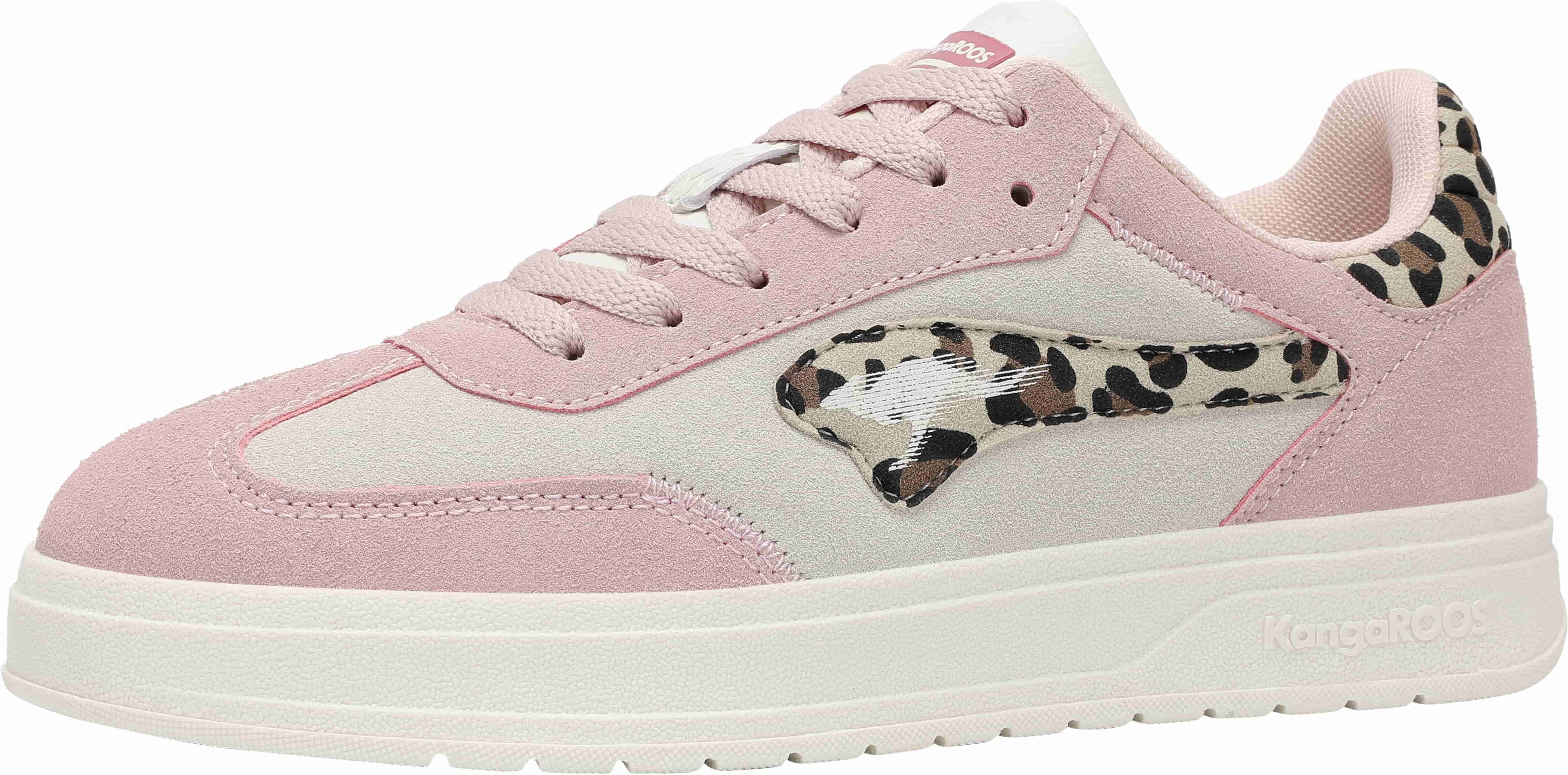 Sneaker KANGAROOS "K-GW HEAVEN", Damen, Gr. 37, rosa (frost pink, leo), Synthetik, Schuhe Sneaker frost pink, leo 37