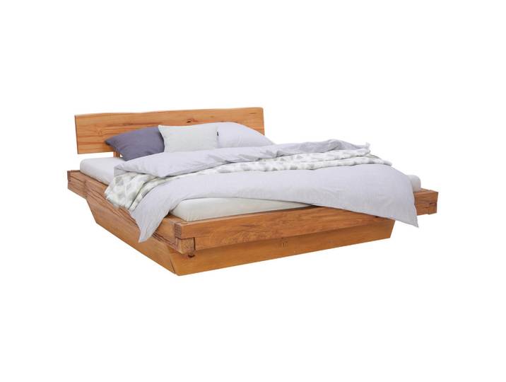 Linea Natura Balkenbett, Buche, Holz, Buche, massiv, 180x200 cm, Schlafzimmer, Betten, Doppelbetten