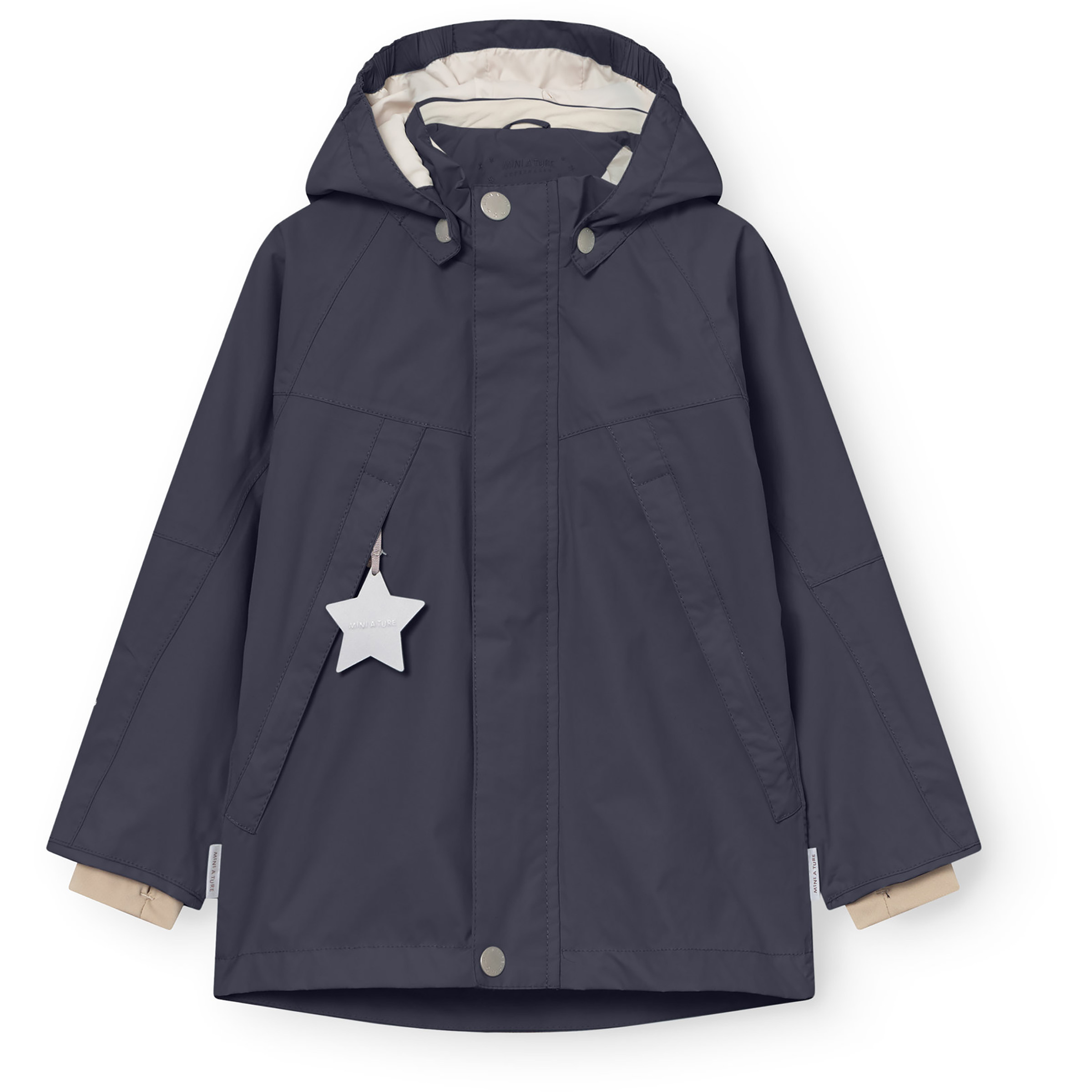 Mini A Ture Matvalon Kinder Regenjacke grau Größe 110 Lifestyle Widerstandsfähig