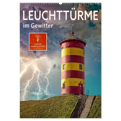 Leuchttürme im Gewitter (Wandkalender 2026 DIN A2 hoch), CALVENDO Monatskalender