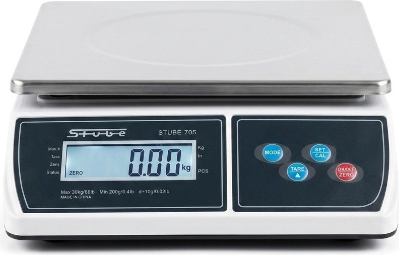 stube 705/30 Bilancia Da Cucina Digitale Elettronica Professionale 30 Kg Piano In Acciaio Inox - 705/30