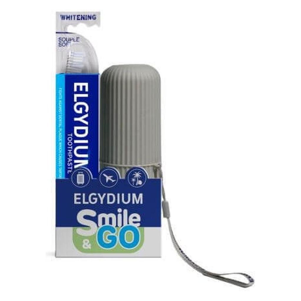 Elgydium Set : Anti-Plaque, Plaque, Toothpaste, 75 ml + Whitening S, Toothbrush For Women (75 ml, Bleaching Kit) (67117124)