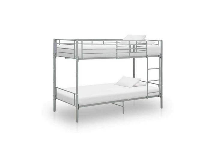 LuxusKollektion Metallbett Etagenbett Metall 90x200 Grau