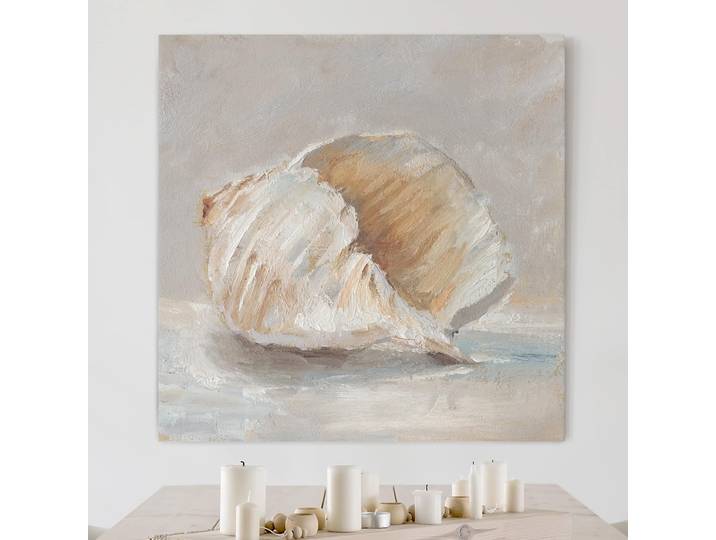 Tableau déco Coquillage IV Polyester Beige 40 x 40cm