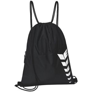 Erima Turnbeutel Six Wings, schwarz, mit Kordelzug & Außentasche, aus Polyester, 14 L, 40 x 50cm