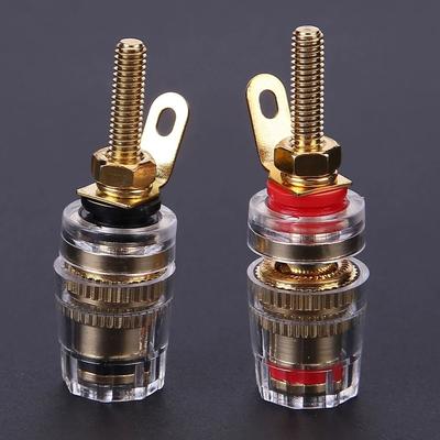 4mm Brass Speaker Binding Post Terminals For Banana Plugs 2 Piece Set 4mm Brass Speaker Binding Post Terminals For Banana Plugs 2 Piece Set