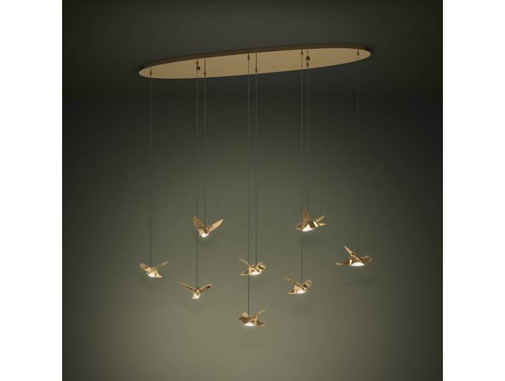 Suspension Paratebueno laiton à 8 lampes - EGLO Stars of Light - Salle à manger - Design - Métal - Multi-ampoules