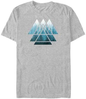 Men's Big & Tall Sacred Geometry Triangles - Misty Forest by Mad Engine in Athletic Heather (Size 3XL)