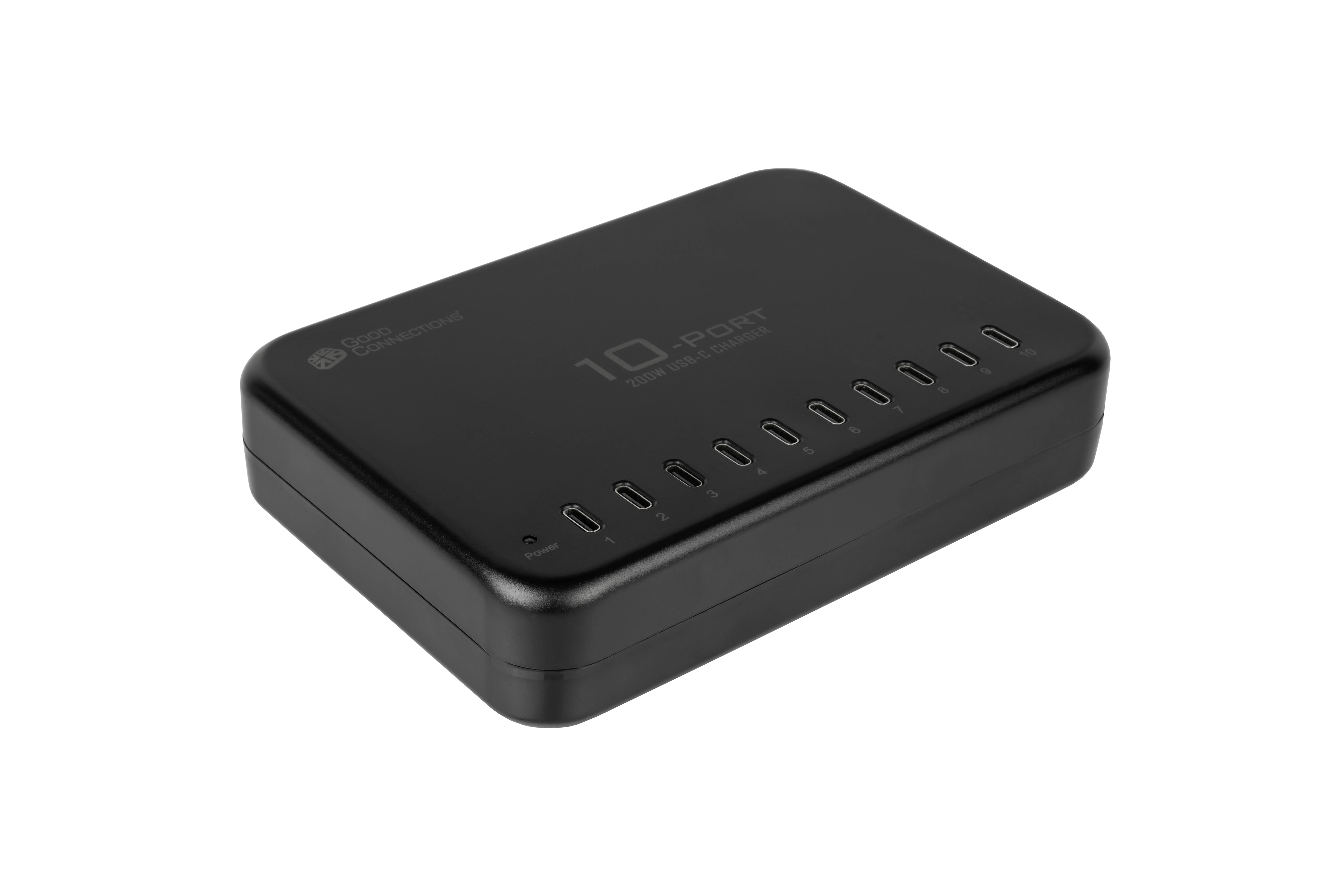 Good Connections GC USB-Desktop-Schnellladestation 200W, 10-Port (10x USB-C™), schwarz PCA-D007S
