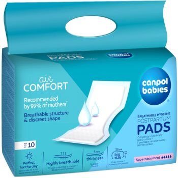 Canpol Babies Postpartum Pads pensos higiénicos pós-parto Super Absorbent 10 un.. Postpartum Pads