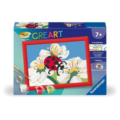 CreArt, Malen nach Zahlen Kinder - Marienkäfer