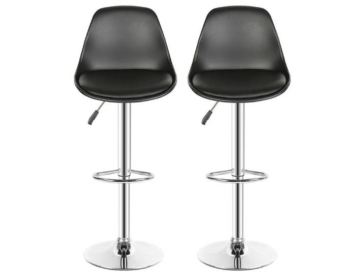 SUPFINE Lot 2 Tabourets de Bar Scandinave Hauteur Réglable Chaise Haute Pivotante pour Cuisine Bar Bistrot et Comptoir