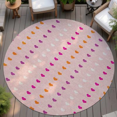 Addison Rugs Machine Washable Indoor/ Outdoor Modern Hearts Chantille Rug