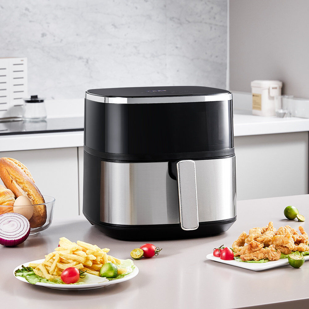 Belfry Kitchen Mounthill 6L Basket Air Fryer Air Fryer Black;Silver 6L