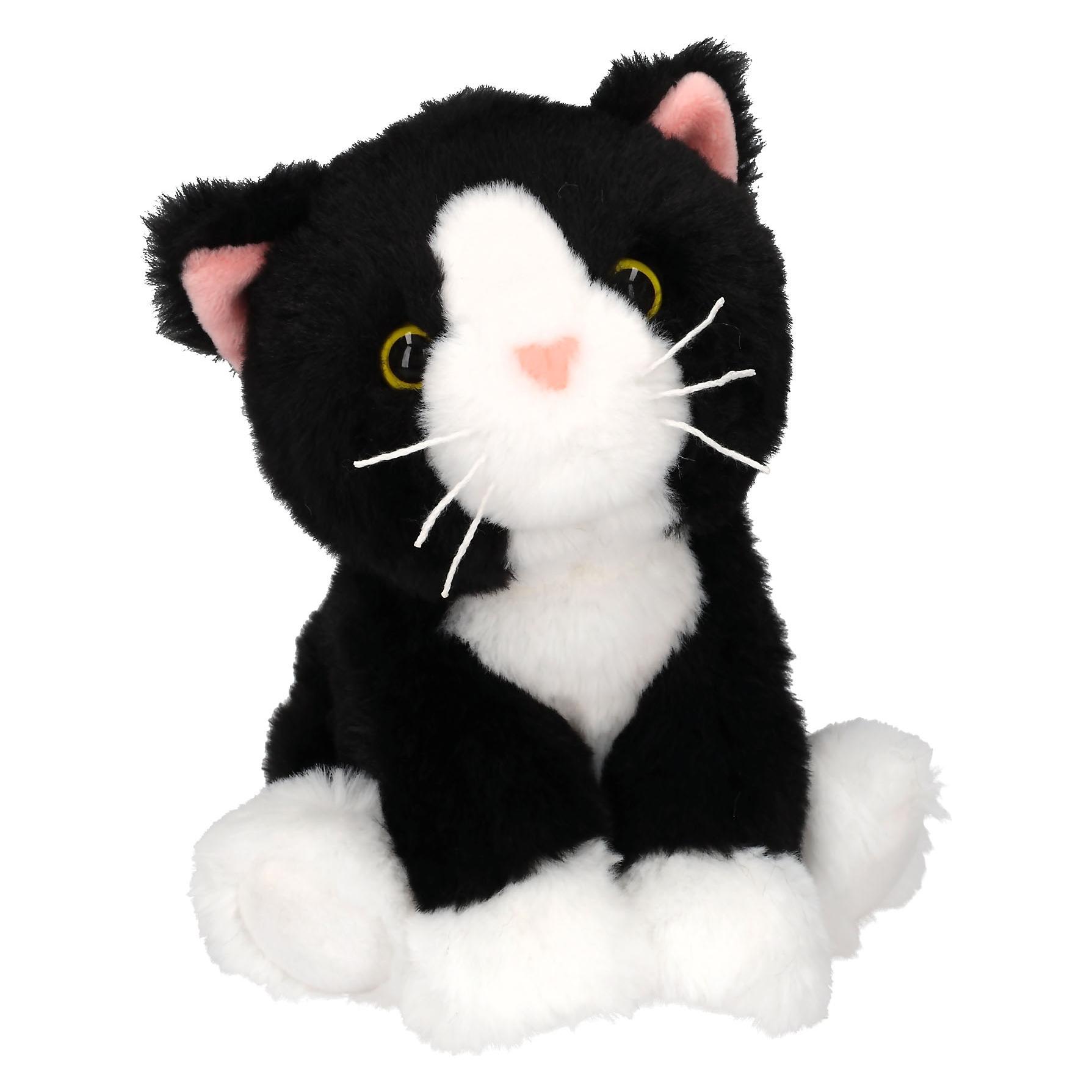 Depesche TOPModel Plüsch Katze Mochi schwarz/weiss 16cm (16 cm) (0414423)