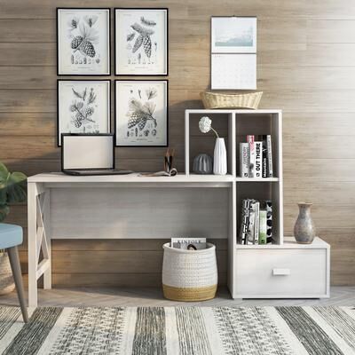 Furniture of America Jessica Modern 70-inch Computer Desk with USB Ports