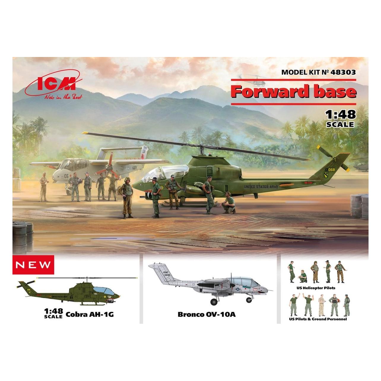 ICM Forward base Cobra AH-1G+Bronco OV-10A w.US Pilots&Ground Person a. HelicoPilots (48303)