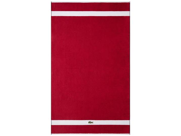 Badetuch LACOSTE LCASUAL , rouge, B:90cm L:150cm, Frottier, Obermaterial: 100% Baumwolle, Handtücher, Badetuch, mit Label-Applikationen