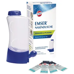 EMSER Nasendusche mit 4 Btl.Nasenspülsalz 1 St