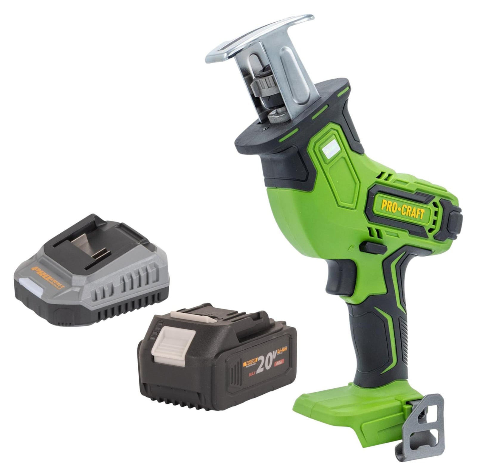Procraft PSS30bb accu-reciprozaag 20 V borstelloos met 1x 4,0 Ah accu en oplader