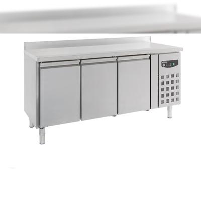 Combisteel Gastro Kühltisch 180 cm – 3 Türen, Umluft, mit Aufkantung