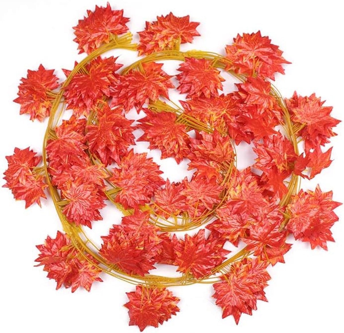 ShopVlot Set van 12 Kunststof Esdoornbladeren voor Herfstdecoratie - 238 cm
