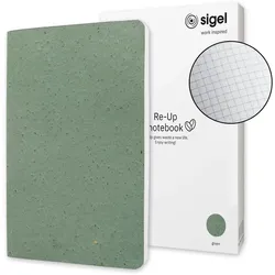 SIGEL Notizbuch RE-UP, kariert, 100 Seiten, DIN A5