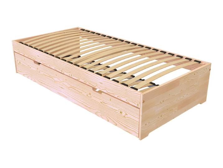 Lit gigogne 90x190 Malo pin massif 90x190 Brut (sans vernis)
